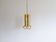 Modern mid-century brass chandelier Reflex Pierre Forssell Skultuna, Sweden