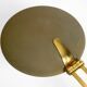 Huge 1970s brass table lamp with adjustable neck and shade from Hillebrand