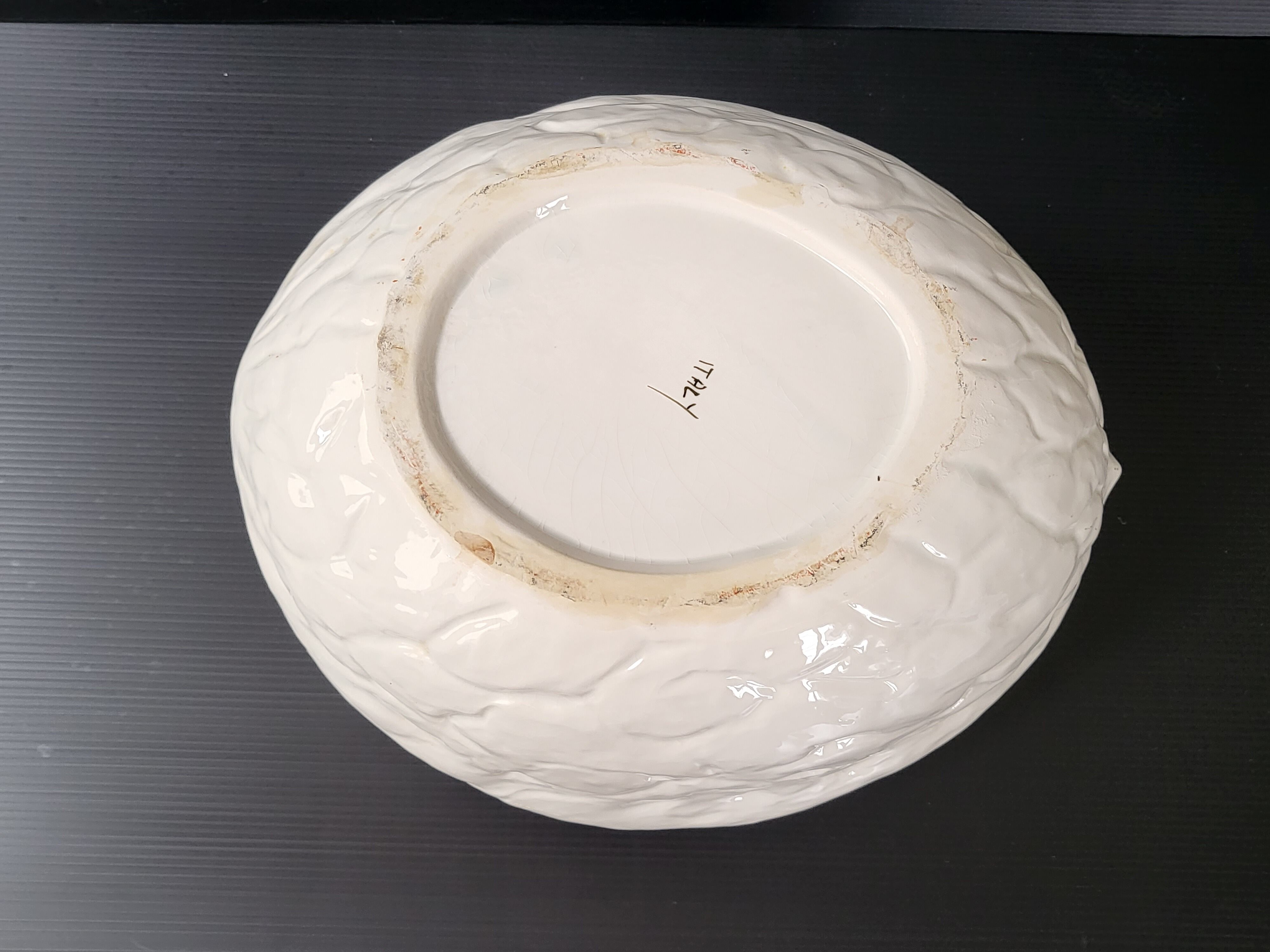 Vintage giant walnut pot cover 1960