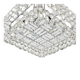 Large square chandelier by Bakalowits with diamond-shaped crystals, Austria, 1950s.
