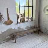 Pair of 1950 benches with oak and beech slats