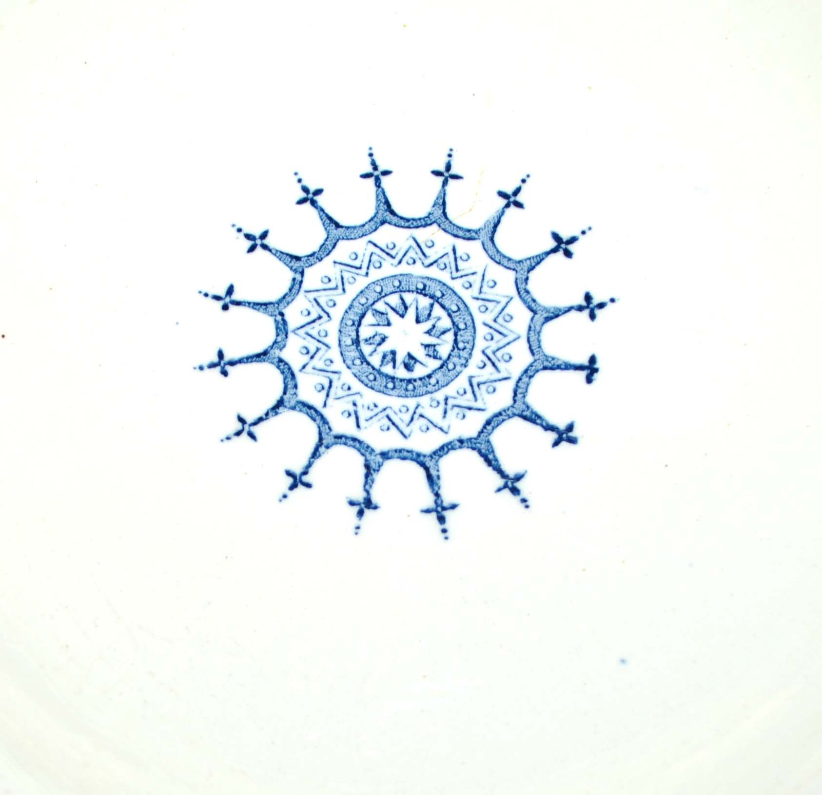 Flat plates Alhambra earthenware of Clairefontaine J.S & G "Terre de fer" 22.5cm