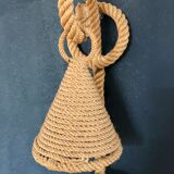 Applique artisanale en corde années 60