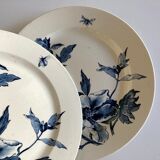 Plat pavots en faience de Gien 19e décor Eté