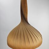 Large vintage hanging lamp veneer wood Hans Agne Jacobsson