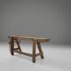 Industrial solid oak Workbench, Belgium ca. 1900