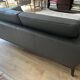 Roche Bobois Réflexion model sofa in taupe leather, 2.5 seats.
