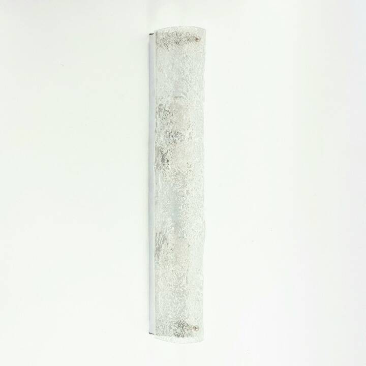 XL Mid Century Murano Glass & Chrome Wall Light from Hillebrand, 1970s