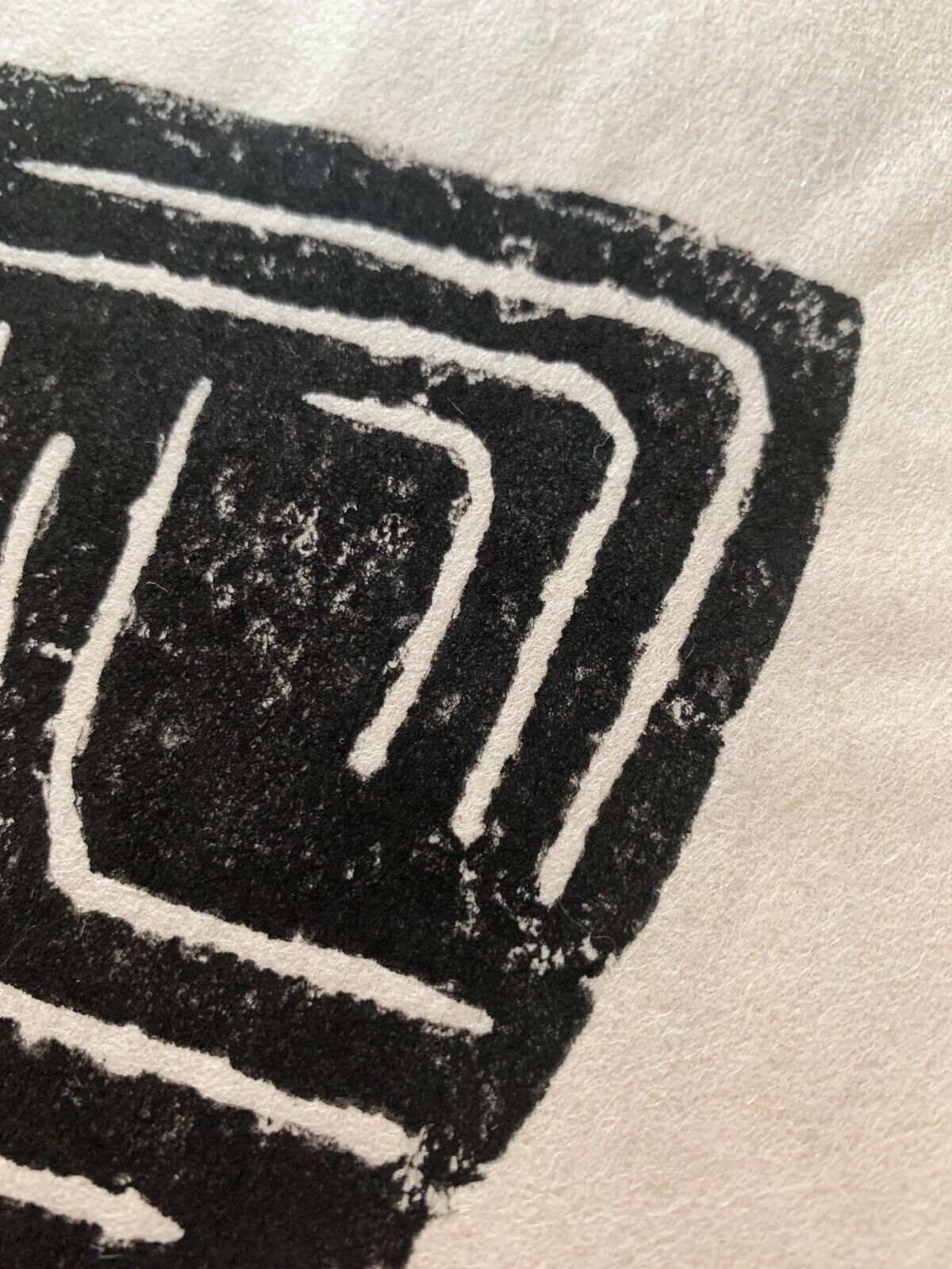 Original slate print on Japan by Raoul UBAC, Head I, 1975