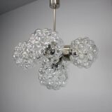 Bubble glass chandelier by Kamenický Šenov, Czechoslovakia, 1970s