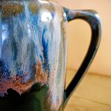Flamed stoneware pitcher signed Denbac