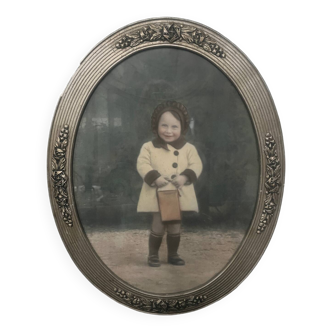Old pastel portrait of a child