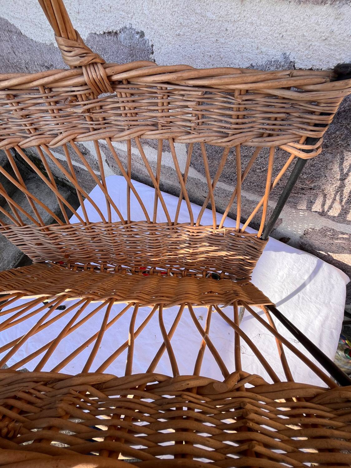 Wicker magazine rack