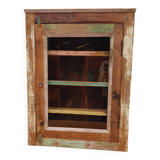 Polychrome teak display case