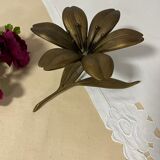 Vintage brass metal ashtray flower