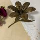 Vintage brass metal ashtray flower
