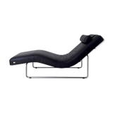 Black leather adjustable lounge chair by Rolf Benz, Basix series