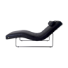 Black leather adjustable lounge chair by Rolf Benz, Basix series