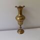 Gilded brass vase with engraved patterns (17 cm)