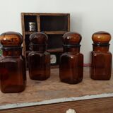 Set of 4 vintage jars 70s