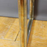 Chrome and gilded console by Romeo Riga around 1970