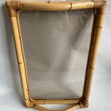 Rattan and glass tray