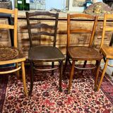 4 old bistro chairs