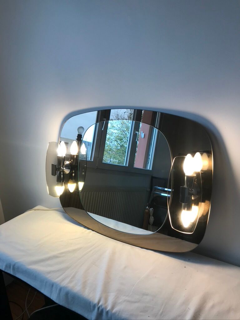 Veca smoked bathroom mirror 79x59cm