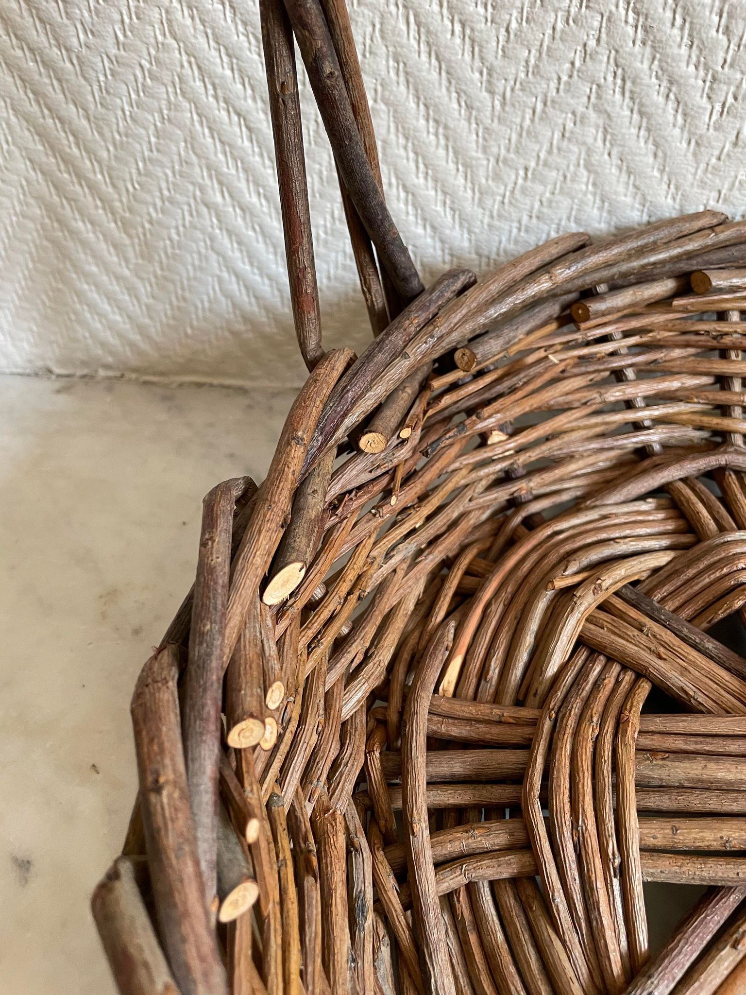 Panier osier rond