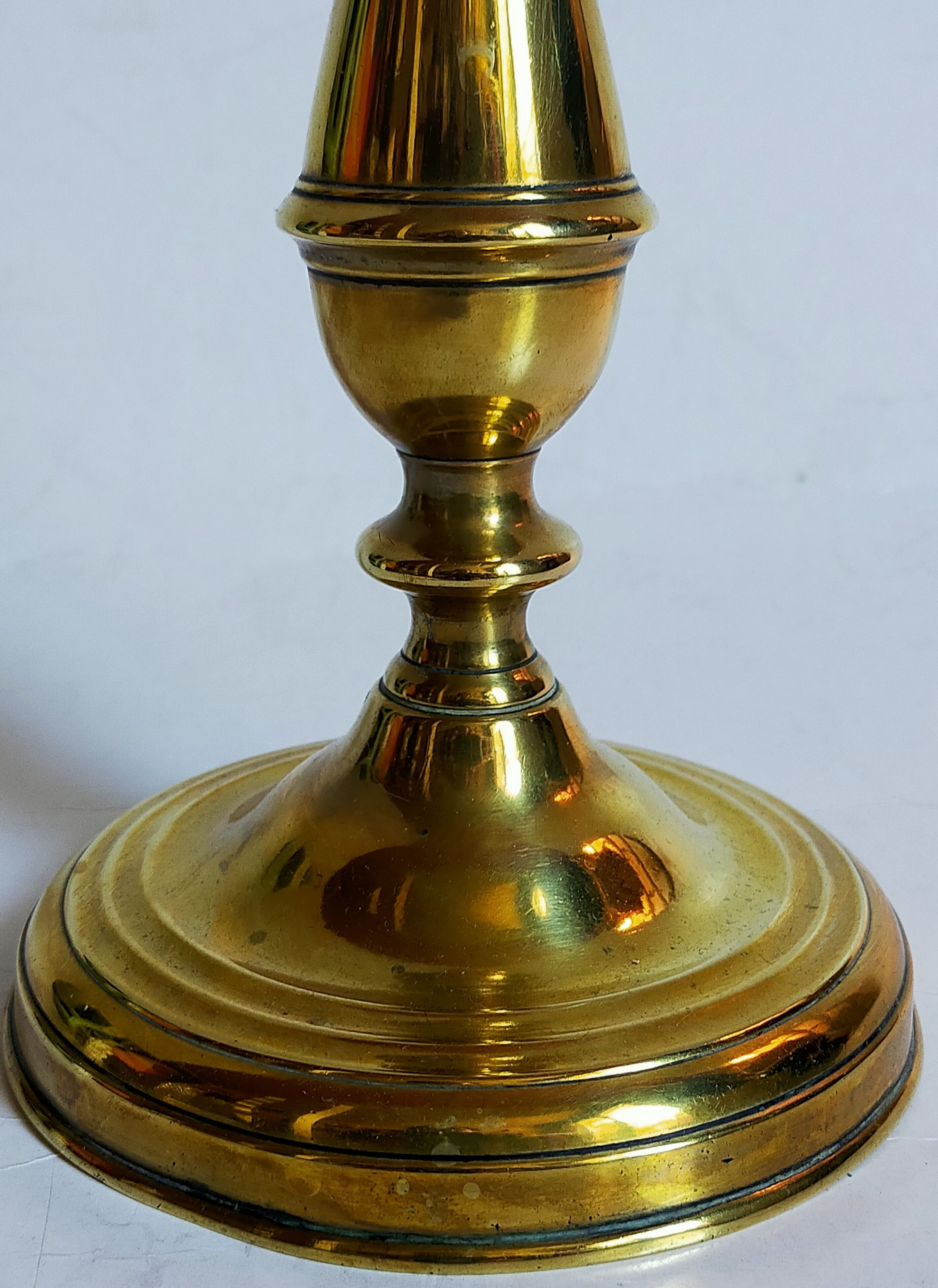 Old solid brass candle holder