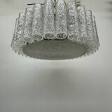 Glass Tubes Chandelier Flush mount from Doria Leuchten, 1960s