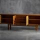 Buffet brutaliste en chêne, Belgique, années 1960