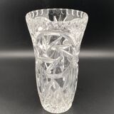 Chiseled glass vase