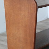 Vintage solid oak wall shelf, 1950