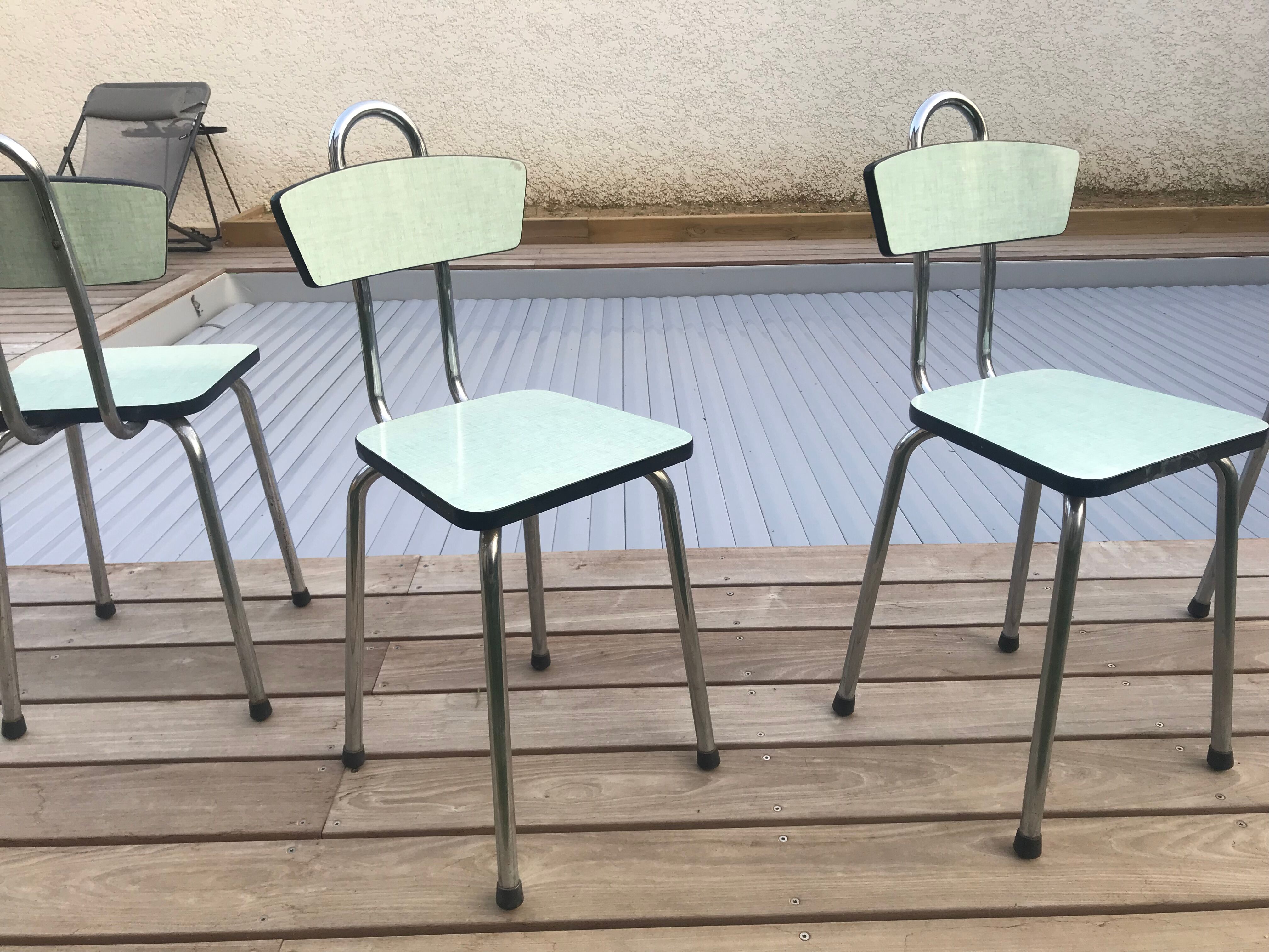Series 4 vintage chairs formica