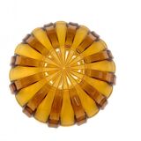 Honey glass platter, Poland, 1960s