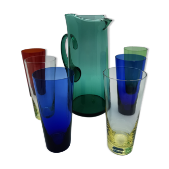 Vintage 1960s glass orangeade service