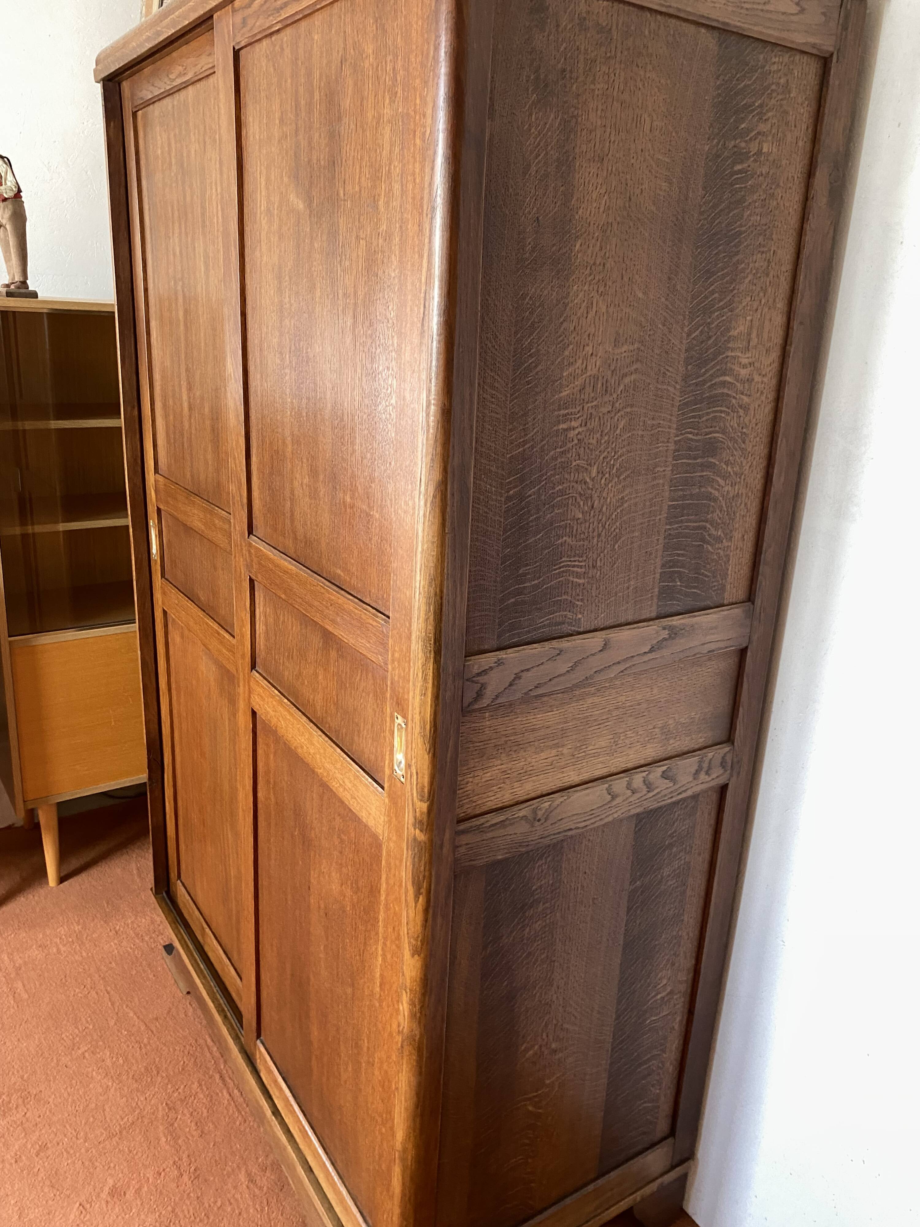 Vintage Parisian wardrobe with sliding doors