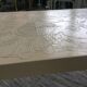 Vintage coffee table 70 in molded resin and chrome metal