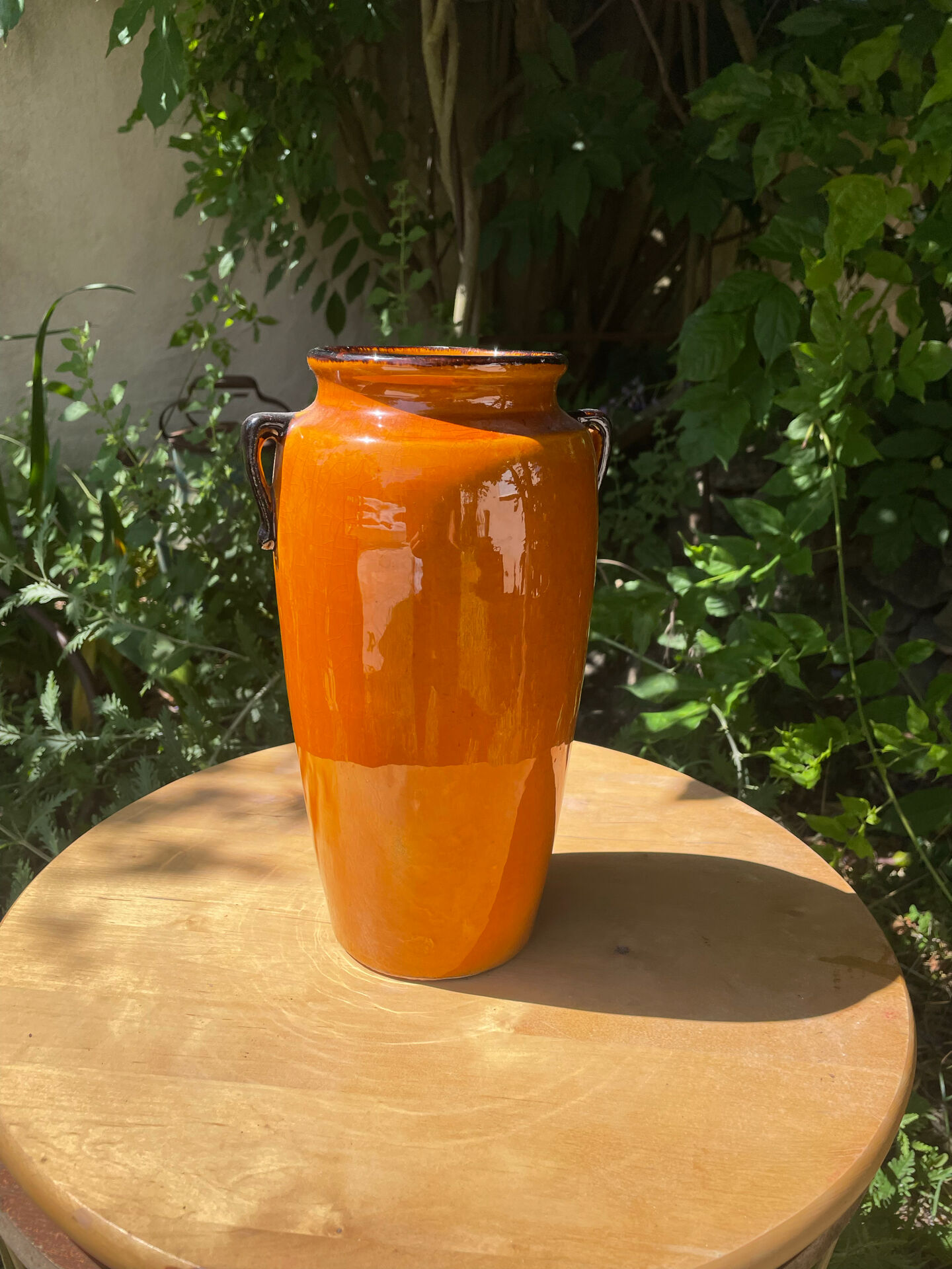 Vase vintage céramique émaillage terre