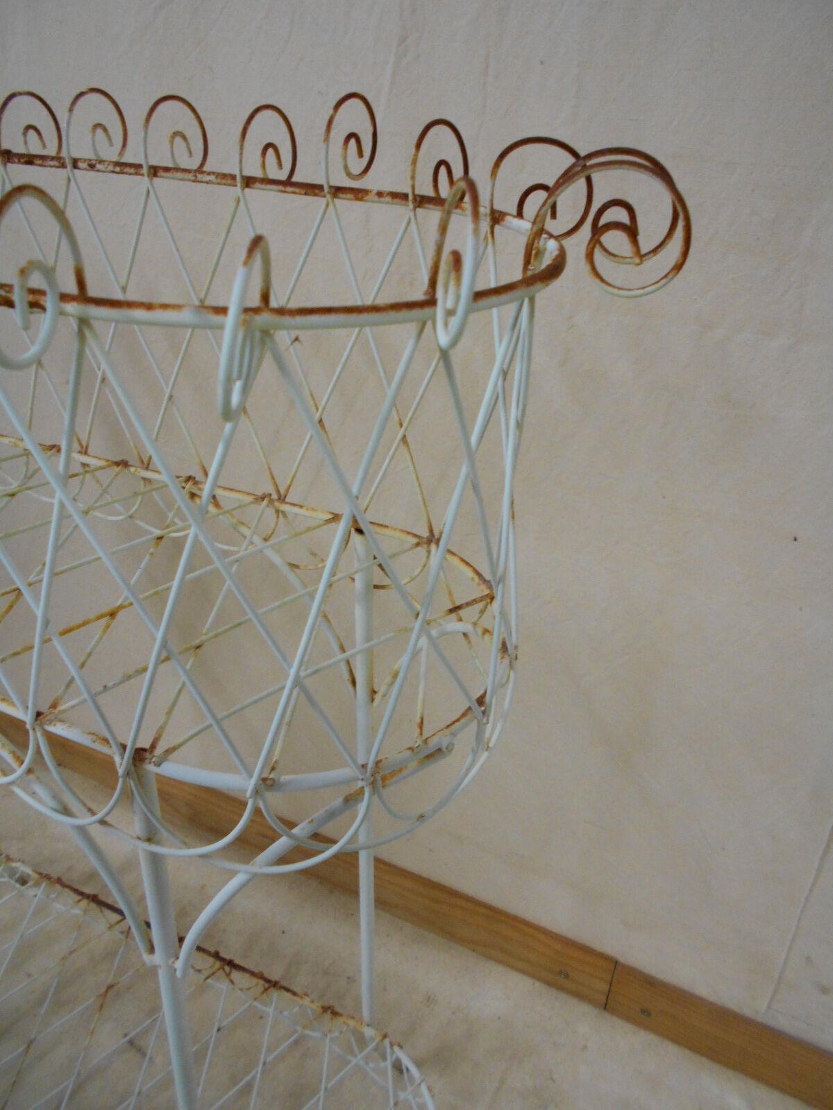 planter on iron stand