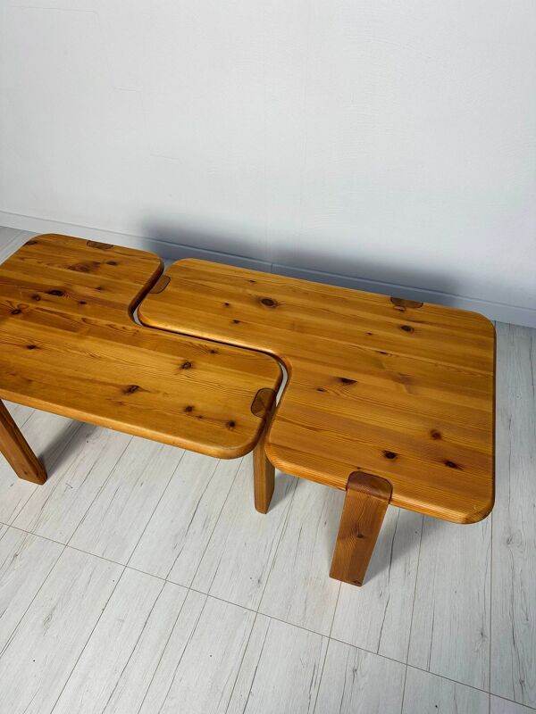 2 tables basses danoises en pin par Aksel Kjersgaard, années 60