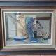 Pierre Marie Rudelle. Blue still life. Oil on cardboard.