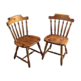 Mountain chairs massive pine lot of 2