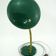 UFO desk lamp in green lacquered metal and brass