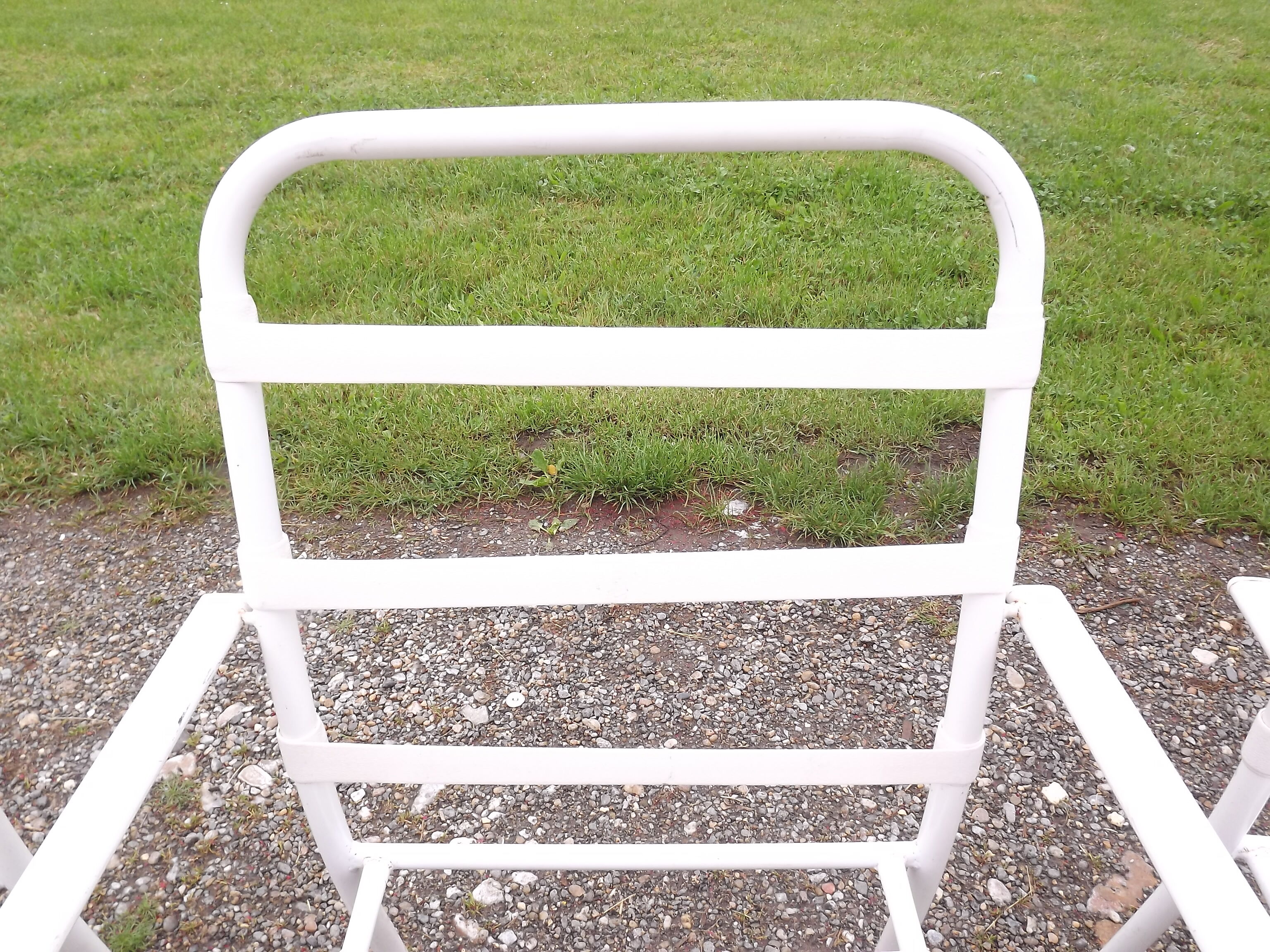 6 iron and plastic garden chairs