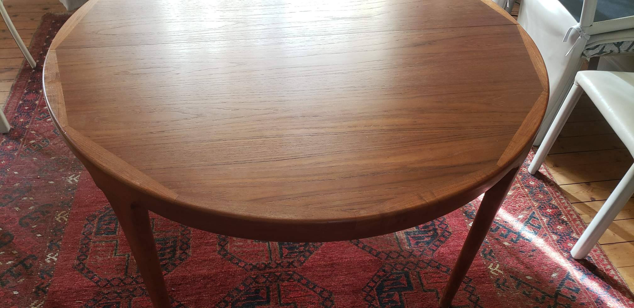 Teak table in Scandinavian style