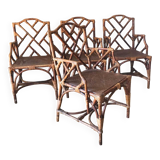 Rattan armchairs