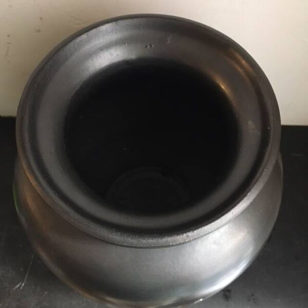 Vase lustré noir Les grottes Dieulefit era Pouchain Picault Jouve Capron