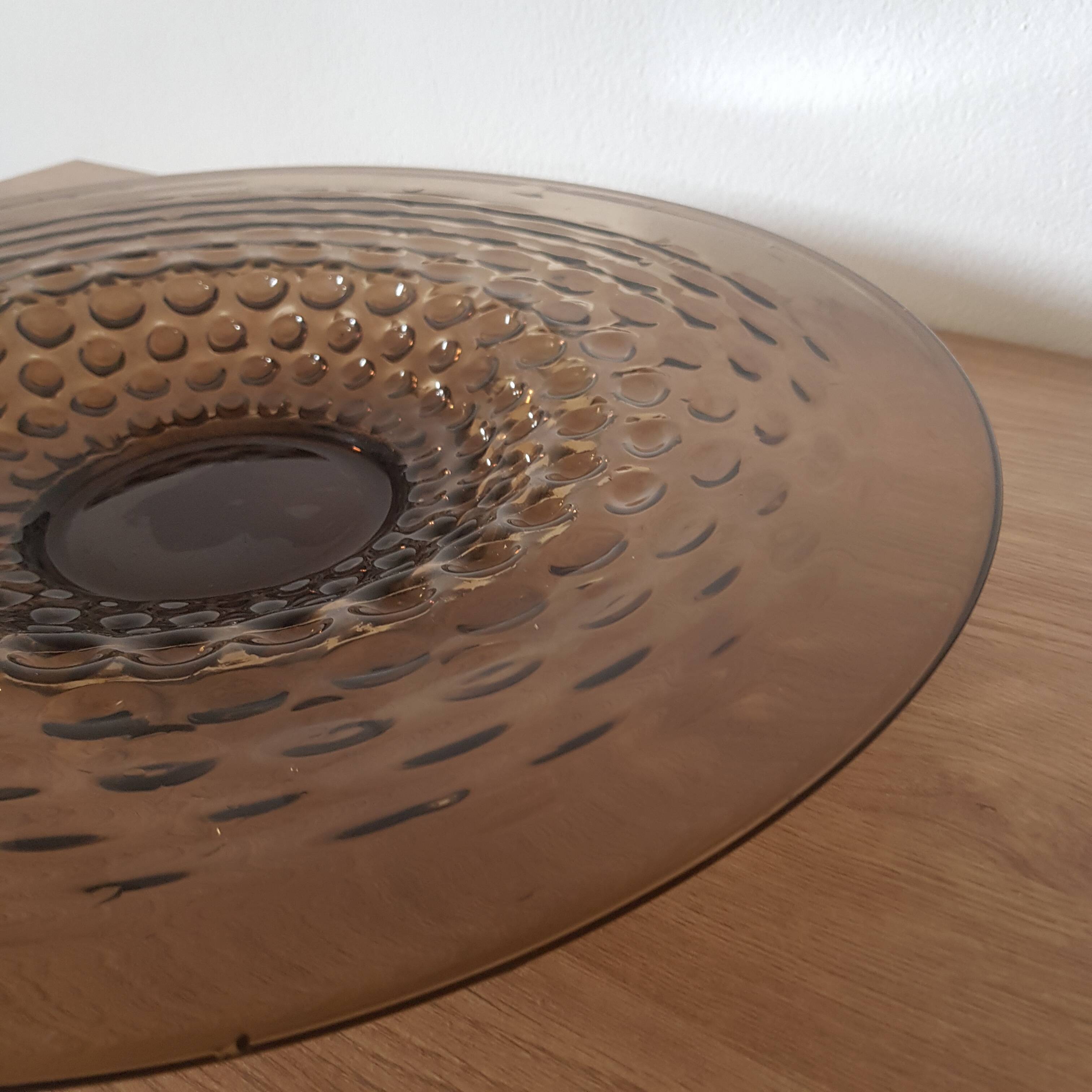 Large dish or, Vintage smoked fruit basket